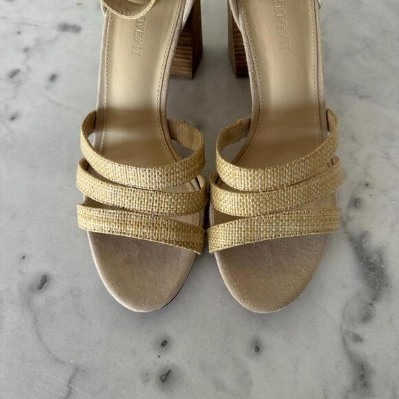 J.McLaughlin Natural Block Heeled Sandals Size 8.5 - Picture 5 of 8